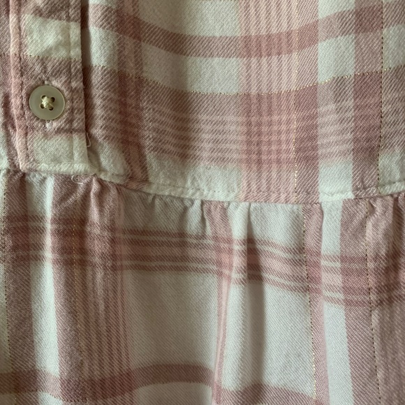 abercrombie & fitch pink plaid flowy top - s - Picture 3 of 3